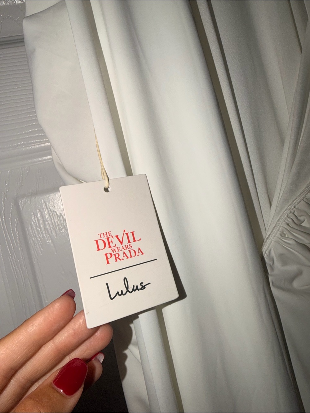 Lulu's Ivory Ruched Halter Gown - Picture 6 of 6